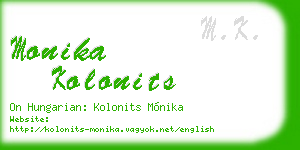 monika kolonits business card