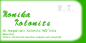 monika kolonits business card